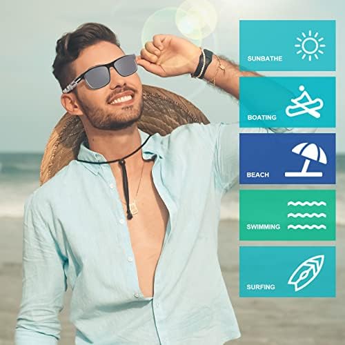 Óculos de sol flutuantes polarizados, óculos de sol flutuantes de luz TPX com estojo, óculos de sol anti-água de revestimento para homens para homens