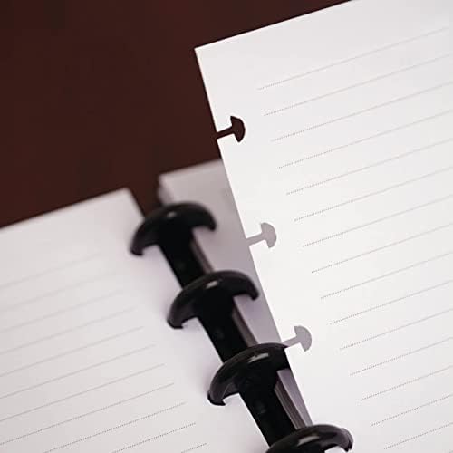 O tamanho júnior reabastece o papel, papel folhas soltas A5 para o sistema de anotações de anotações de tul inserções de notebooks, brancos, total de 300 folhas/600 páginas, a faculdade governou, 5,5 x 8,5 polegadas