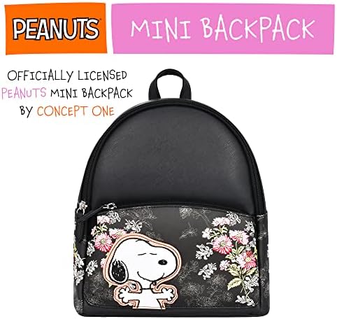 Mini mochila Snoopy Mini Backpack, Backbag Small, Blackbag, Black