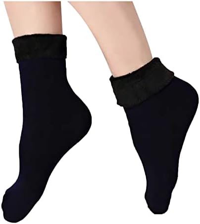 Meias difusas oplxuo para mulheres, meias de neve quentes de lã macios grossas formas de meias térmicas térmicas de tubo térmico médio ultra liso