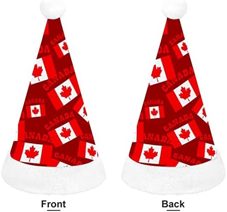 Flag do Canadá Christmas Papai Noel para o chap de Natal vermelho Favorias de férias de ano novo Festivo Festive Party Supplies