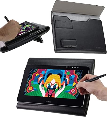 Broonel Leather Graphics Tablet Folio Case - Compatível com o tablet Huion H420 USB Graphics Desenho