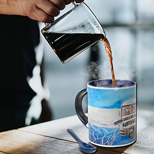 Caneca de café cerâmica de fanasshop - xícara de chá com maça