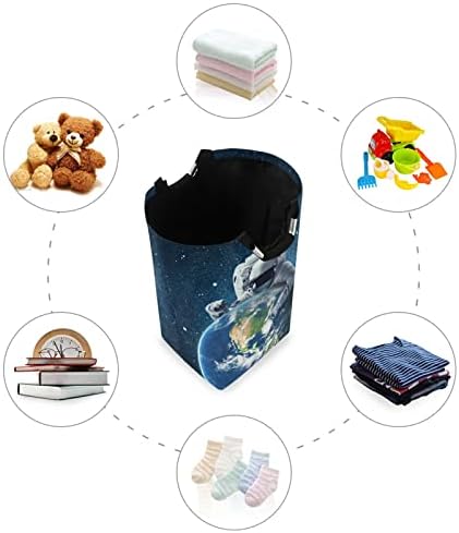 Astronaut Space Earth Laundry Basket Casket Roupas Grandes cestam o lixá