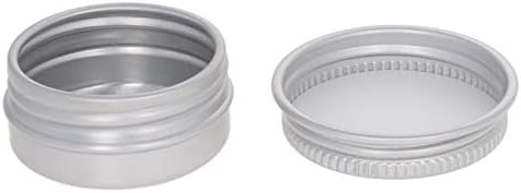 Othmro 6pcs 0,3 onças de metal latas de latas de alumínio latas de latas de latas de parafuso, latas de prata de 35*18 mm para salva, especiarias, protetor labial, chá ou doces 10ml