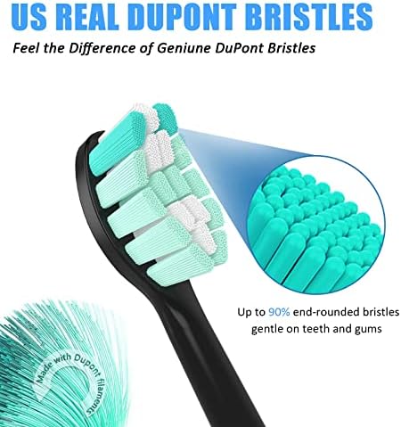 Cabeças de substituição da escova de dentes compatíveis com pincel de dente aquasonic preto, para série preta, série de vibração, série de duplos pro, reabastecimento elétrico de escova de dentes 8 pacote