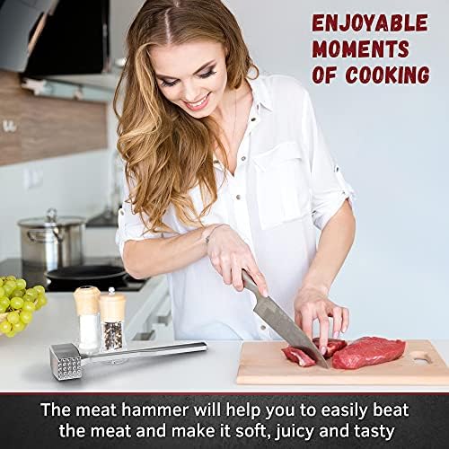 Tenderizador de carne 1 PCs - Mallet de carne de alumínio - Ferramenta de carne de carne dupla Ferramenta de cozinha de cozinha Hammer