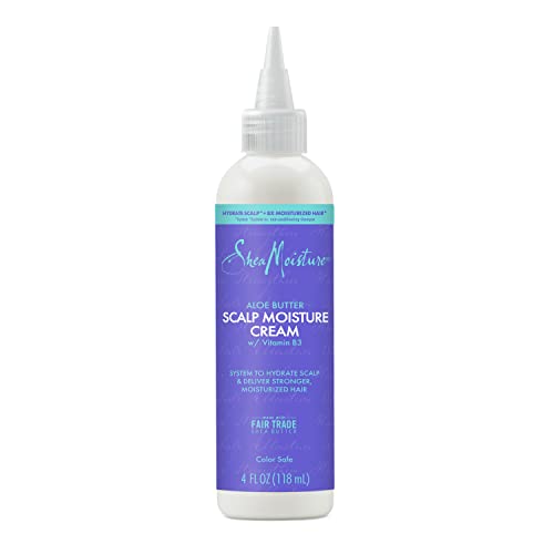 SheaMoisture Scalp Hair Cream Aloe Butter & Vitamin B3 Com um impulso de cuidados com os cabelos da hidratação para