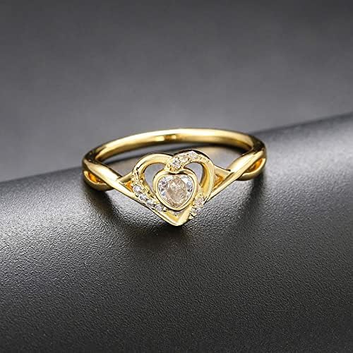 2023 Novo anel de coração amor strass anel para mulheres amam anel de óculos de strass oco para o dedo