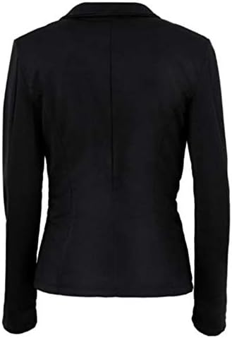 Andongnywell feminino feminino jaqueta blazer casaco ternos de manga comprida