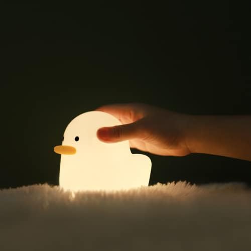 Branii estúpido Duck Night Light, Silicone Children's Sleep Taking, lâmpada adorável de cabeceira USB, presente infantil de férias