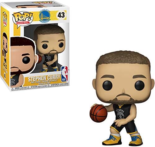 Funko Stephen Curry [Warriors]: NBA x Pop! Figura de vinil esportiva e 1 pop! Pacote de protetor gráfico de plástico de estimação compatível