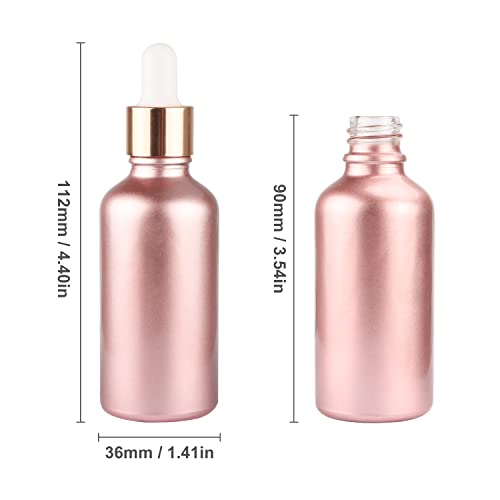 Recurso de gotas de gotas de gotas de vidro rosa de 12 embalagem garrafa de óleos essenciais com o colírio de vidro Grootper de perfume de frascos de vidro para líquidos para líquidos