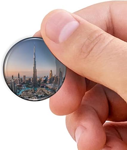 Ímã de Dubai forte e flexível Dubai Refrigerator Magnet 1,1 polegada Dome epóxi