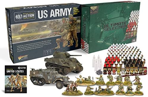 Wargames entregou o pintor do exército e a ação de parafuso em miniature pacote de ultimate seleção em miniatura kit de pintura em miniatura e o conjunto do exército do exército dos EUA