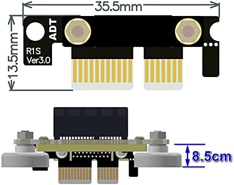 Conectores dobras duplas 90 graus ângulo reto PCIE 3.0 x1 a x1 Extensão Cabo R11SL -TL 8G/BPS PCI Express 1x RISE RISE
