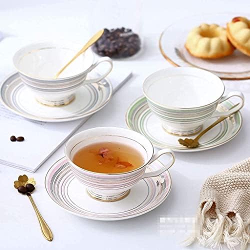 Xícara de chá de cerâmica vintage, xícara de chá de flores inglesas, xícara de café dourada na China