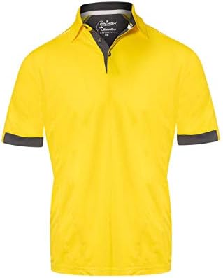 Pin High Men's Performance Golf Polo Shirt, camisa de golfe moderna, pólo de manga curta de ajuste seco
