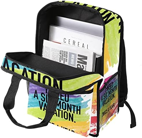 VBFOFBV UNISSISEX Adult Backpack com trabalho de viagem, Rainbow Stripes