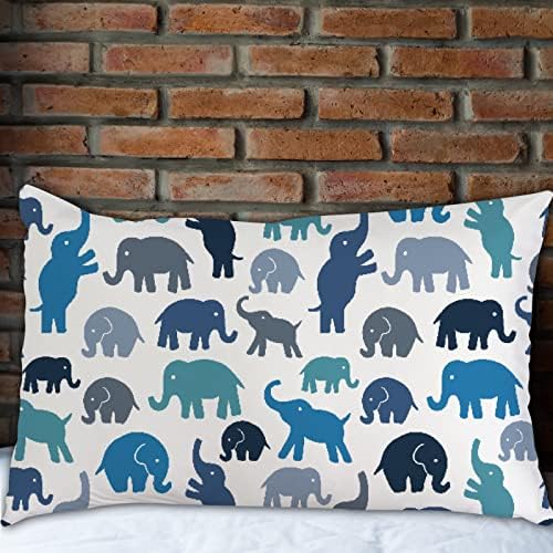 Conjunto de travesseiros de 2 travesseiro de travesseiro de animal azul elefante
