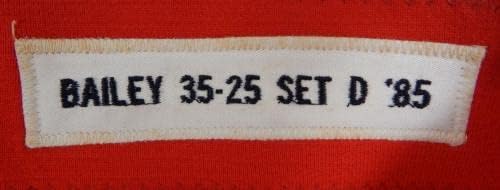 1985 Houston Astros Mark Bailey 6 Jogo usou calças brancas 35-25 DP27323 - Jogo usado calças MLB