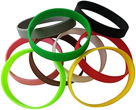 16pcs Silicone Wrist Bracelets de borracha para equipes esportivas, jogos infantis, favores de festas, marcadores de copos personalizáveis