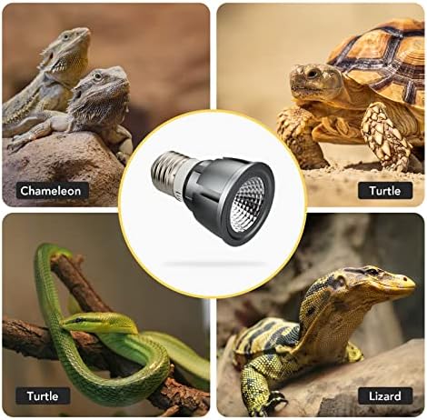 Luz de répteis UVB do Honpal, Lâmpada LED de 5W Lâmpada Basking Spot para dragão barbudo, UVA Light Blub Frept para tartaruga de tartaruga Chameleon Lizard Snake