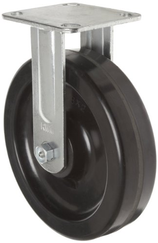 RWM Casters 47 Série Plate Caster, Rigid, Kingpinless, roda fenólica, rolamento de rolos, capacidade de 1000 libras, diâmetro