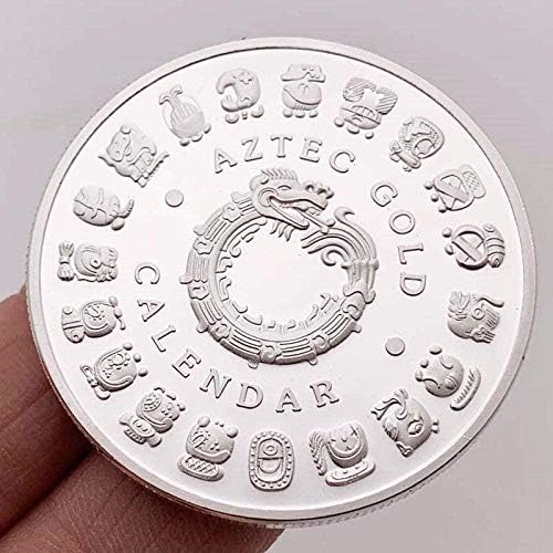 Dragão lacado calendário maia do calendário aztec banhado a ouro comemorativo Coin em relevo Fada Coin Coin Coin