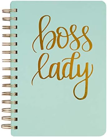Decoração de água doce Boss Lady Mint Mint Notebook Spiral Notebooks Motivação Notebook Inspiração Boss Prese