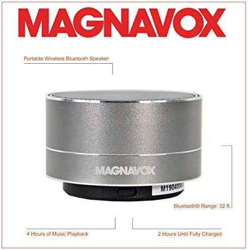 Magnavox MMA3652-GY Sé -xo Bluetooth portátil com aro de mudança de cor em cinza
