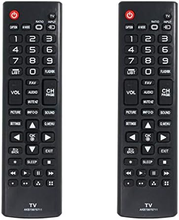 2 -PACK AKB73975711 Substituição de controle remoto - Compatível com TV LG 42LK450