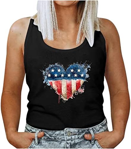 American Flag Shirt for Women 4 de julho Top Top USA Flag Stars Stripes Patriótico Camise