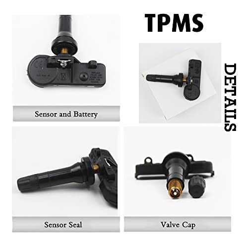 TPMS Sensor, 13586335 315MHz Sensor de monitoramento de pressão dos pneus Compatível com Chevrolet GMC Cadillac Buick substitui