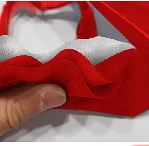 Versão de Natal 3 camadas Tampa quente de algodão para pó fino Papai Noel Costume vermelho Cute Hairpin Hairplip Protection para poluição do ar, transmissão de gotículas - fantasia fofa de Natal