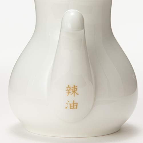 Narumi 9000-4476R Recipientes de condimentos, utensílios de mesa chineses, brancos, 2.0 fl oz, vazamento de sopa, óleo