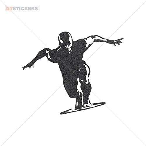 Adesivos de vinil decalques de vinil surfista de prata de atividades esportivas de garagem janela de casa preto metálico preto
