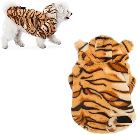Hoodie de cachorro de Halloween, traje de luxuoso Tigre acessórios de cosplay