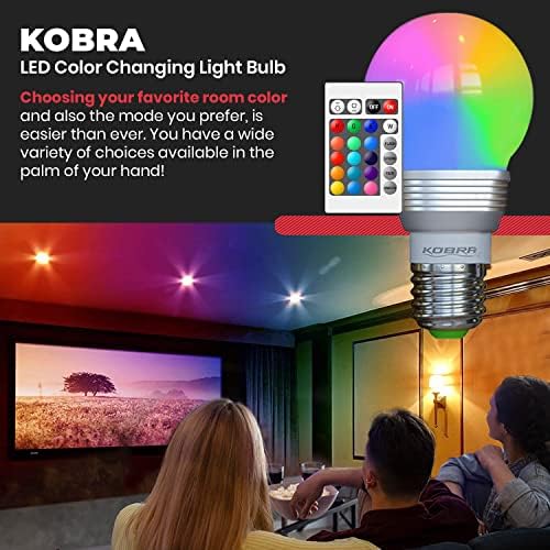 Lâmpada de líder de cor KOBRA com controle remoto - 16 opções de cores diferentes lisas, desbotadas, flash ou modo estroboscópico