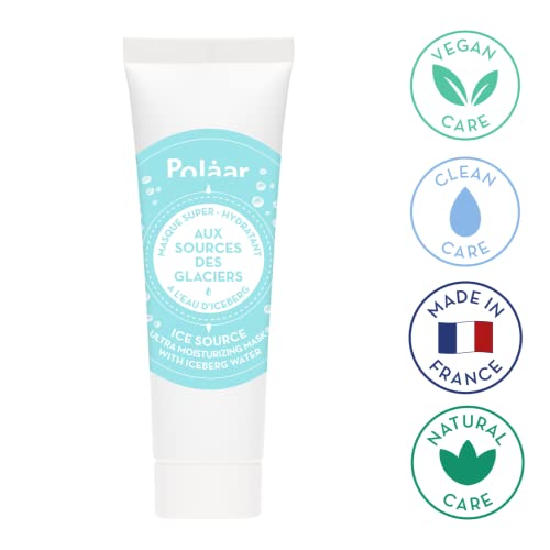 Polåar - máscara de ultra -hidratante com água iceberg e ácido hialurônico - todos os tipos de pele, até sensíveis