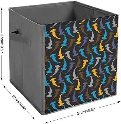 Hammerhead Shark Padrão Grandes Cubos Bins de armazenamento Caixa de armazenamento Caixa de armazenamento Caixa de armazenamento Os organizadores do armário para prateleiras