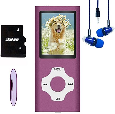 MP3 Player / MP4 Player, Hotechs MP3 Music Player com Memória de Memória de 32 GB SD Card Slim Classic Digital LCD 1.82 '' Screen Mini Usb Port com Radio FM, registro de voz