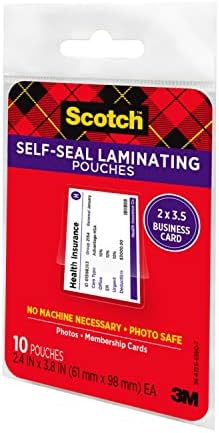 Bolsas laminadas de selagem escocesa, tamanho do cartão de visita