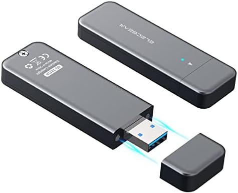 Elecgear USB Mini Gabinete para 2230/2242 SATA M.2 SSD, NG-2242A Caixa de alojamento em alumínio serial ATA com tampa