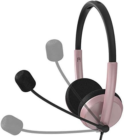 Fone de ouvido USB Geekria com opção de microfone e mudo, fone de ouvido com fio de 3,5 mm para PC, laptop, tablet, fone de