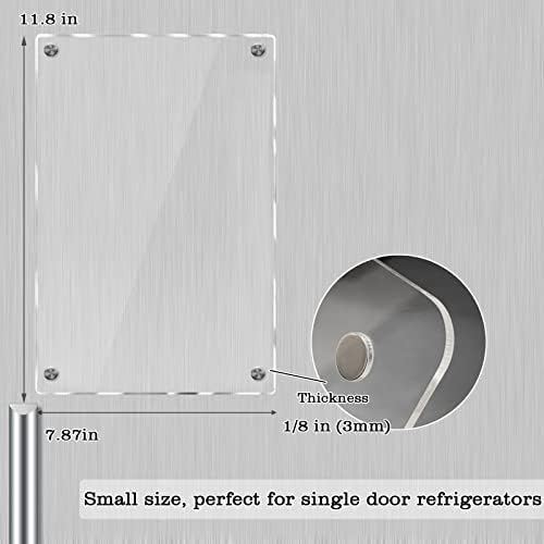Jonxon 8 X12 Acha de aprósia acrílica para a geladeira, calendário de ímã acrílico claro para geladeira, inclui