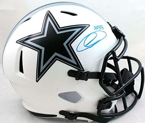 CEEDEE LAMBO Autografado Dallas Cowboys f/s Capacaps de velocidade lunar Fanáticos *Blue - Capacetes NFL autografados