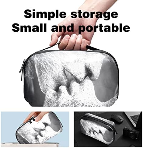 Organizador eletrônico de padrão de beijo abstrato estético, saco de armazenamento de cabo de cabo à prova d'água para viagens em casa, acessórios eletrônicos de acessórios para carregar mouse USB SD Card discos rígidos