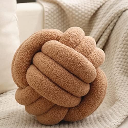 Bola de travesseiro de nó vdoioe, travesseiro redondo de nó de casca de casa de bola decorativa travesseiro de nó macio para a sala de estar sofá de sofá -cama