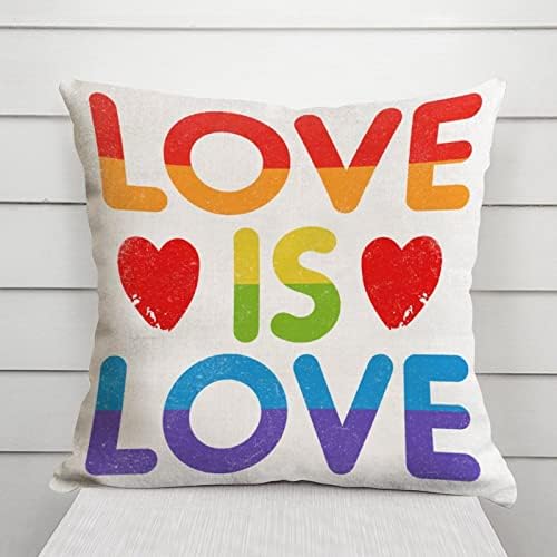 Amor é amor gay arremesso de travesseiro de travesseiro de dia dos namorados Caso de travesseiro de gênero igualdade de gênero
